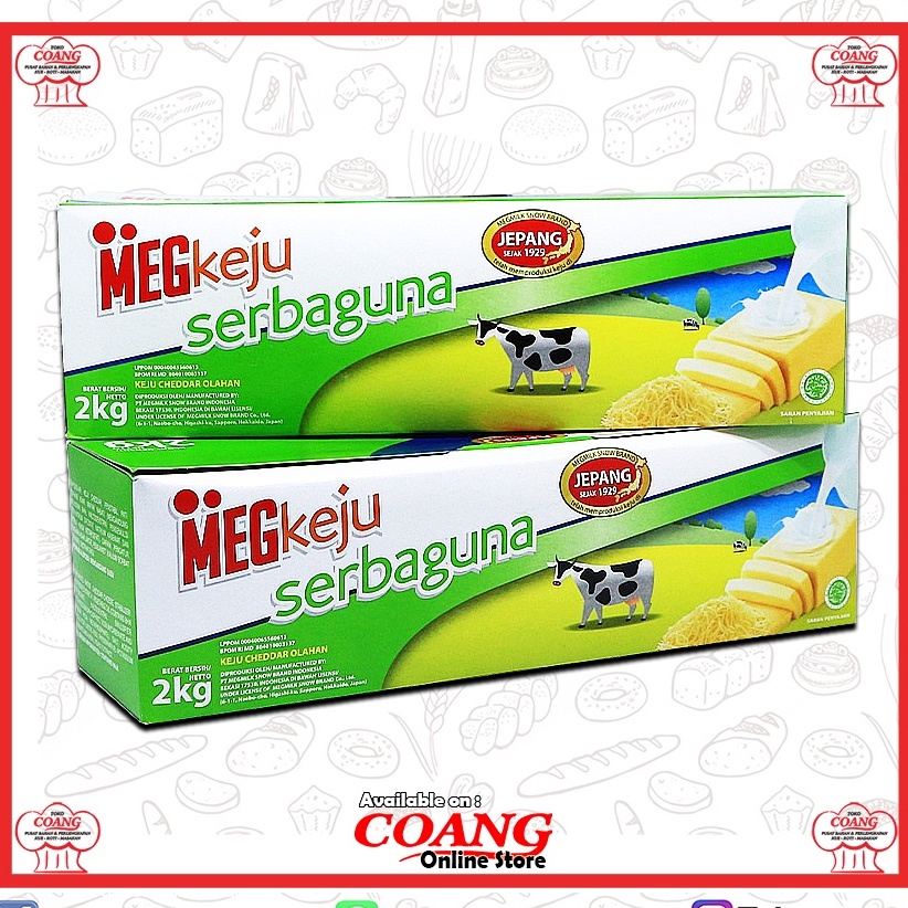 

MEG KEJU SERBAGUNA 2 KG - KEJU CHEDDAR OLAHAN JAPAN QUALITY