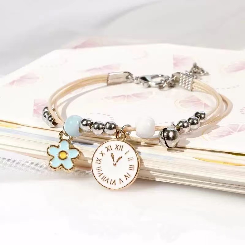 Gelang Couple Daisy Etnik Bead Tali persahabatan Braided Bracelet/Friendship Adjustable Daisy-#7