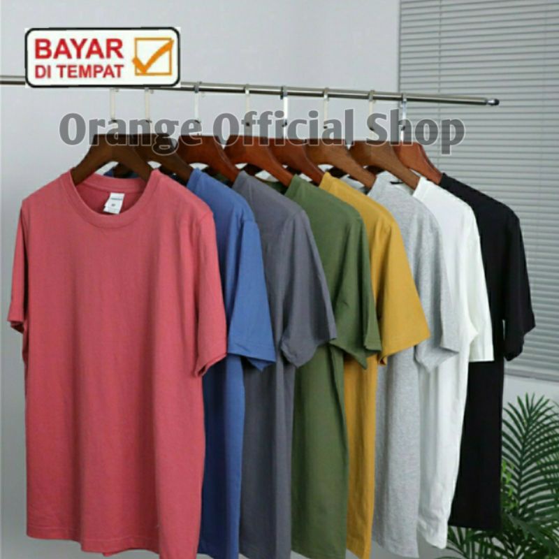 Kaos Polos Pria Wanita Cotton Combed Kaos Oblong Pria Dan Wanita Unisex Baju Atasan Tshirt Baju Pria