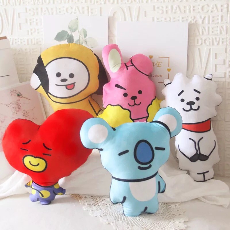 BONEKA TATA V MERAH BAND KOREA BTS BT21 IMPOR