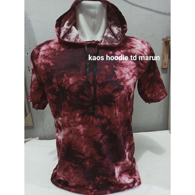 kaos hoodie tie dye