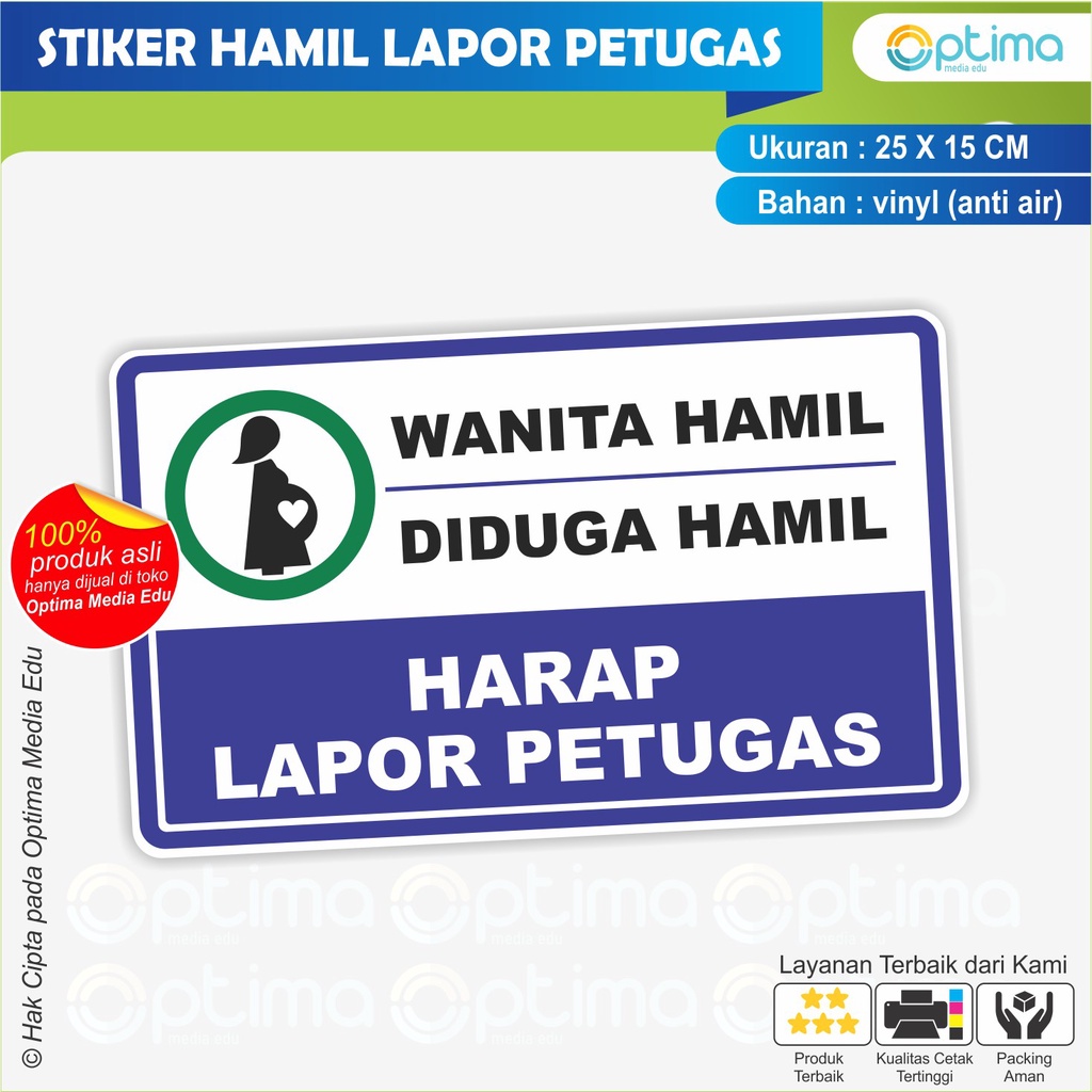 

STIKER WANITA HAMIL HARAP LAPOR PETUGAS