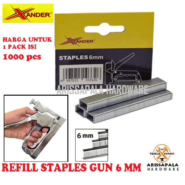 

Isi Staples 6 Mm Isi Stapler U Refill Stapler Gun Staples Tembak gun tacker Jok Motor Wall Decor Wall Art 1000pcs