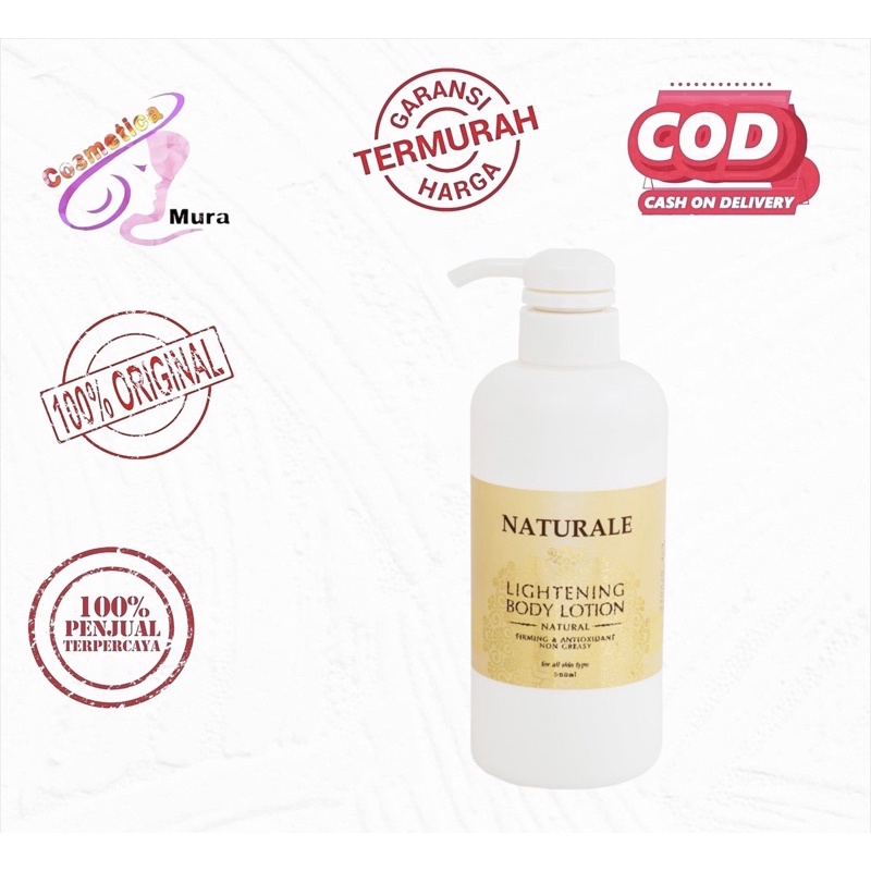 isi 500 ml - naturale body lotion super whitening sekali pakai langsung putih - naturale handbody lotion 500 ml