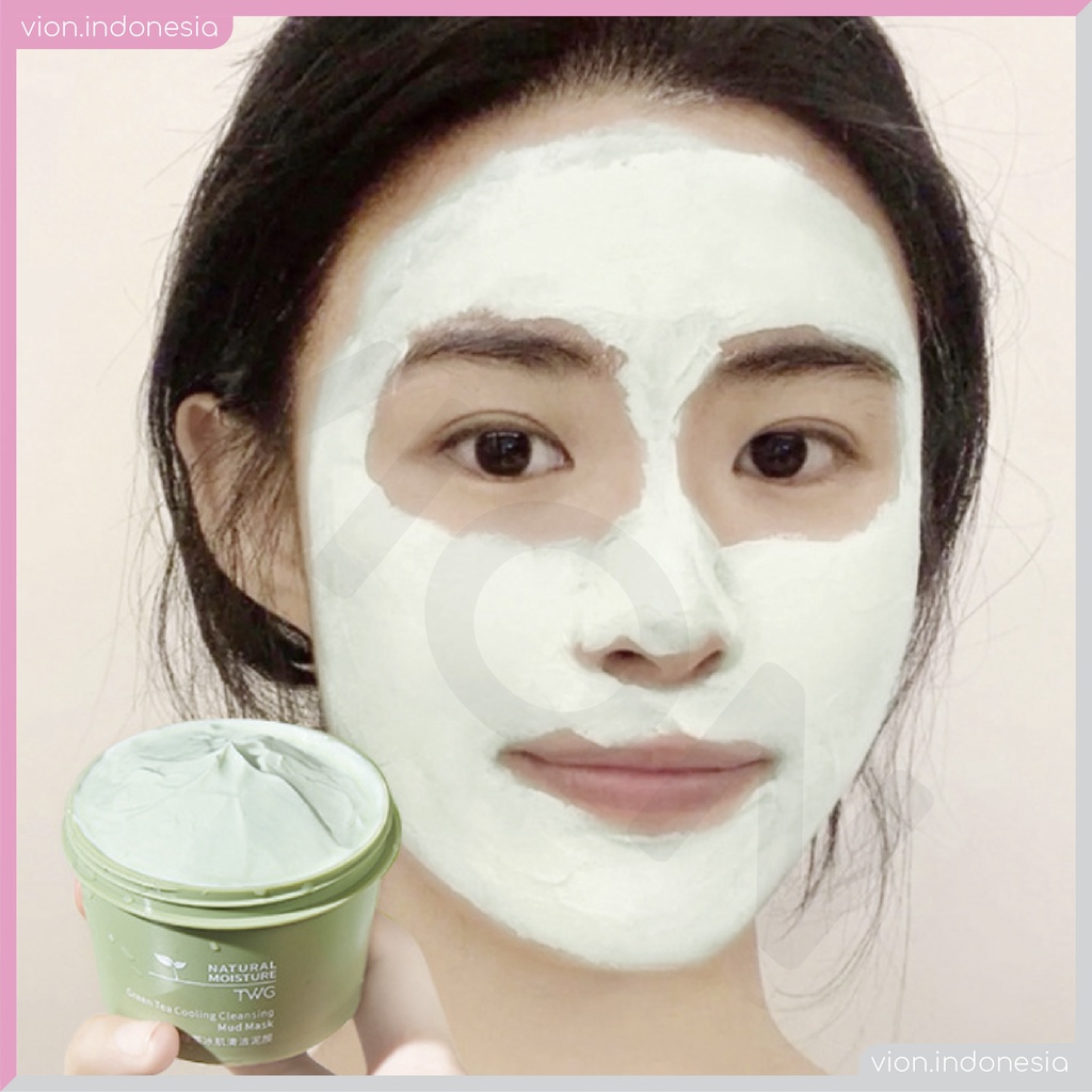 TWG Green Tea Clay Mask Cleansing Cooling Mud Mask Natural Moisture Original XX007