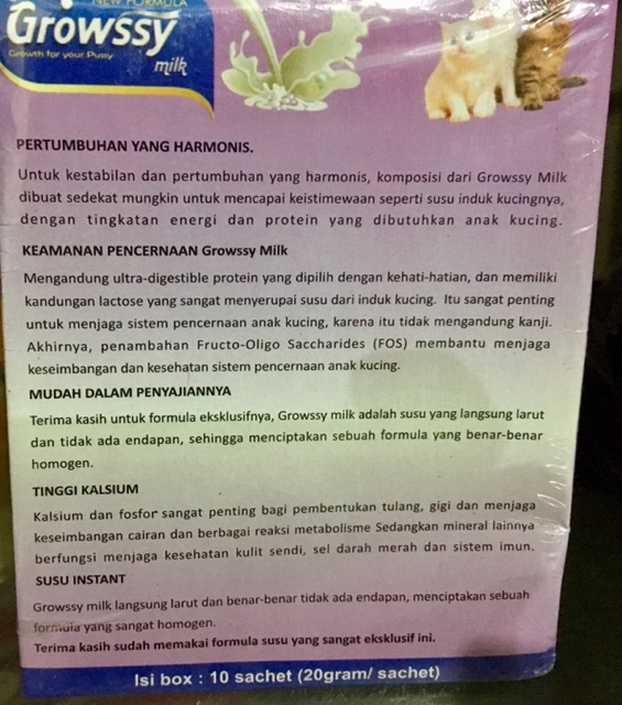 Growssy Milk susu anak kucing pcs