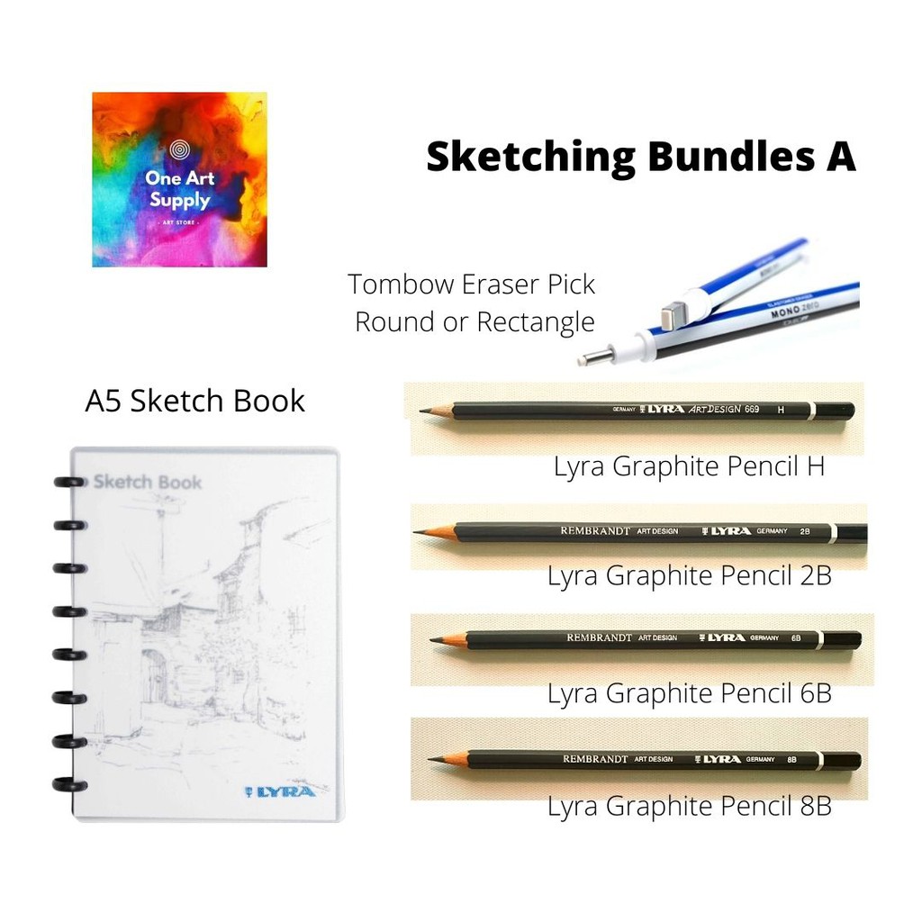 

TERLARIS!! Sketching Sets paket isi Sketch Book beserta Pencil gambar LYRA