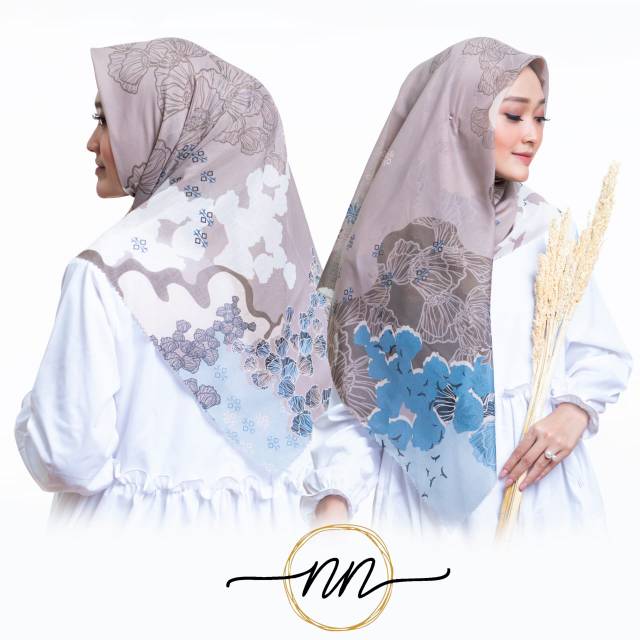 KERUDUNG SEGI EMPAT LACER CUT VOAL MOTIF M91