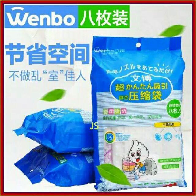 Wenbo Vacuum Bag Isi 8 + Free Pompa Manual