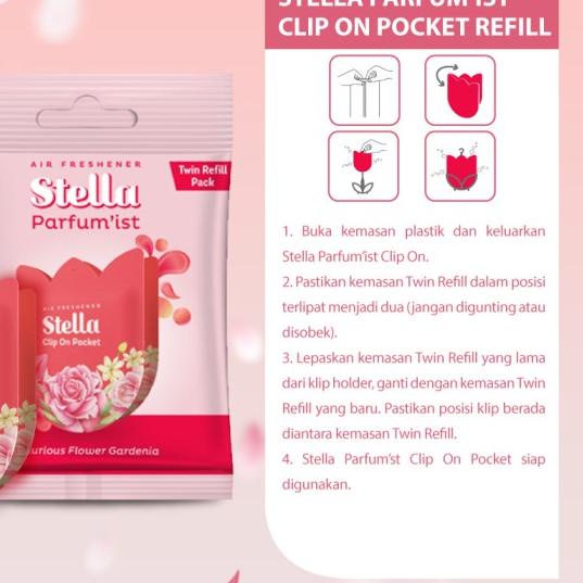 ✴ Stella Parfum'ist Clip On Pocket Refill Luxurious Flower Gardenia-2pcs ✬