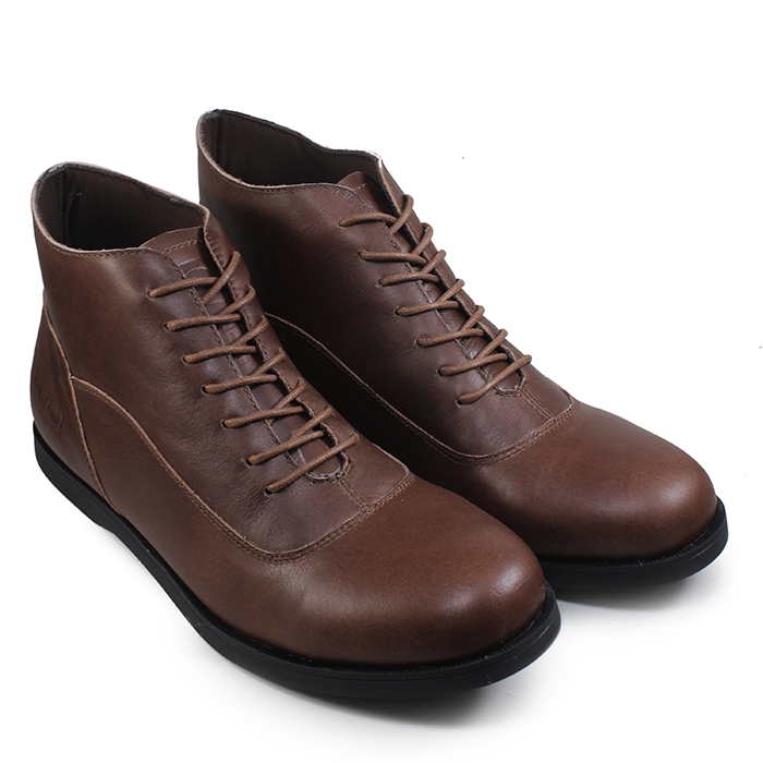 SAUQI - Sepatu Kasual Boots Formal Kulit Asli Sepatu Bots Sauqi Spectre Coklat