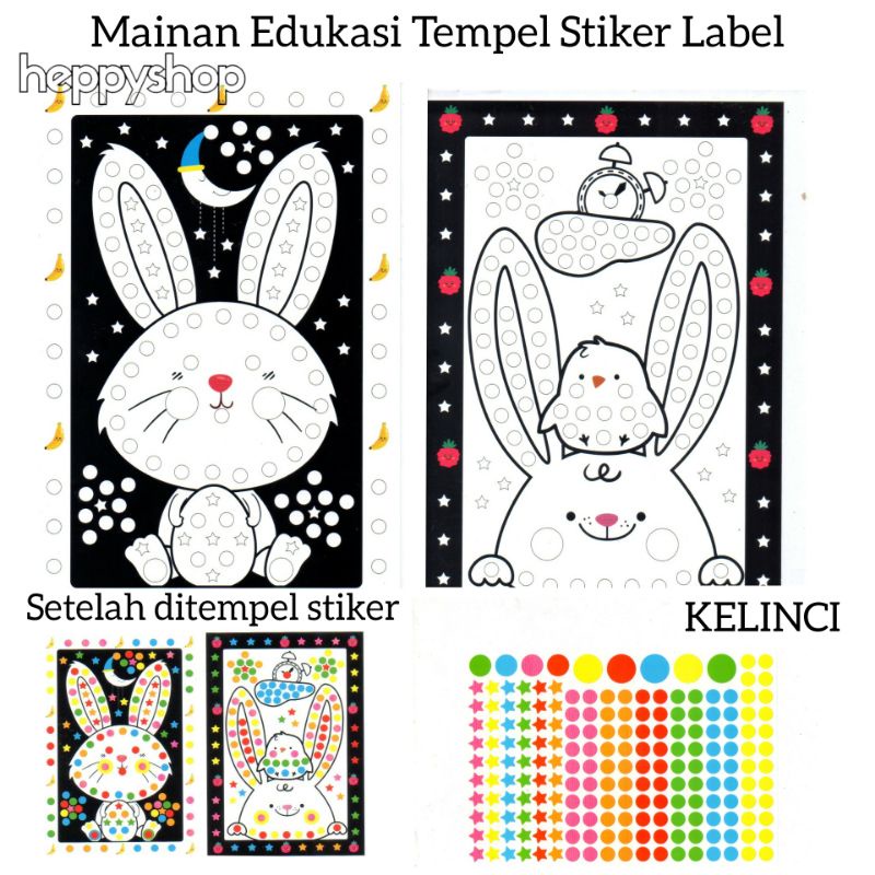 Mainan Edukasi Tempel Stiker Label, Stiker DIY