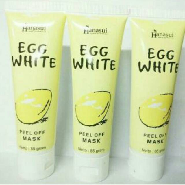 HANASUI EGG WHITE MASKER - MASKER EGG BPOM - MASKER PUTIH TELUR - MASKER WAJAH