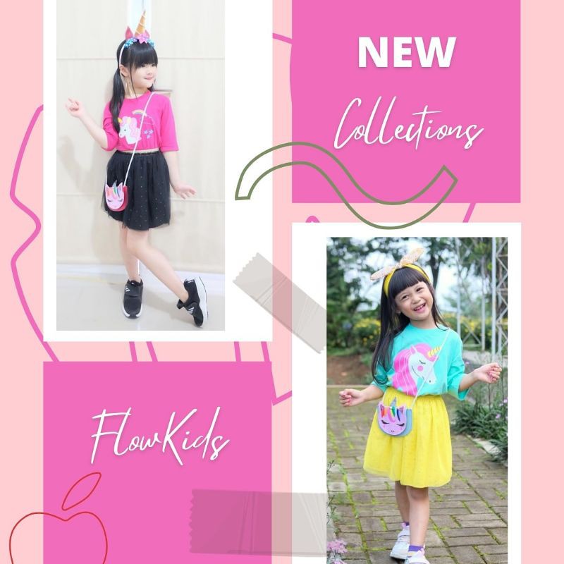 set flowkids tutu&skirta free bag unicorn