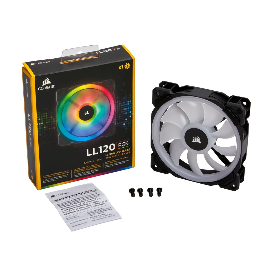 Corsair Ll120 Rgb 120mm Dual Led Pwm Fan Casing 1 Pack Co 9050071 Ww Shopee Indonesia