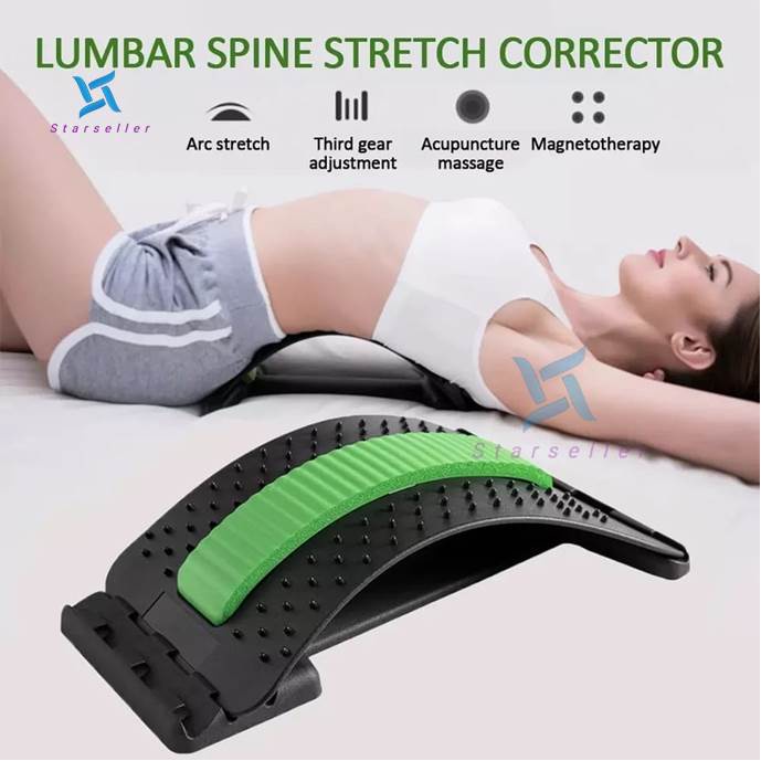 Backcare Plus Terapi Punggung Kesehatan Amkee Sandaran Lumbar Spinal Stretching Support Terapi Sakit Pinggang Sarap Kejepit , Bungkuk