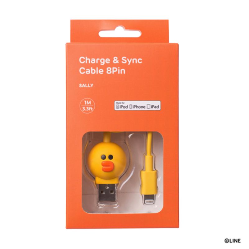 LINE FRIENDS KABEL DATA MFI | CABLE CHARGER LIGHTNING FOR IPAD | IPHONE 5 5S 6 6S 7 8 PLUS X XS XR MAX