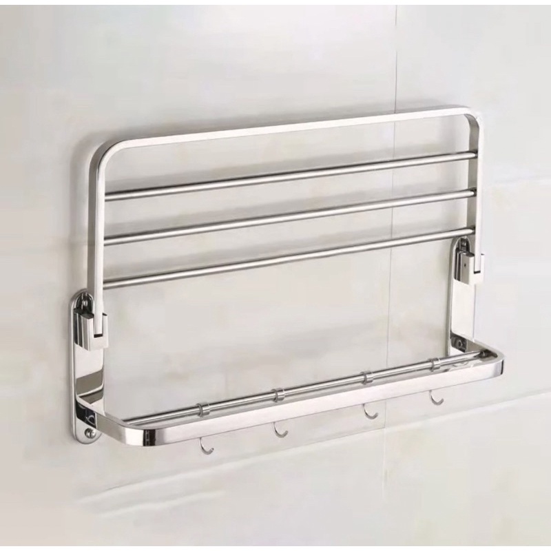 Rak Handuk Gantungan Stainless SS 304 Lipat Croom 606 Towel Rack 66cm