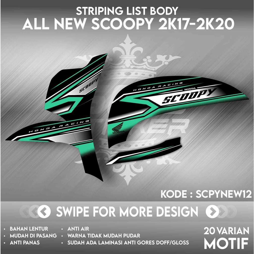 striping scoopy stiker scoopy 2020 stiker scoopy sticker scoopy motor scoopy aksesoris scoopy  SCPYN
