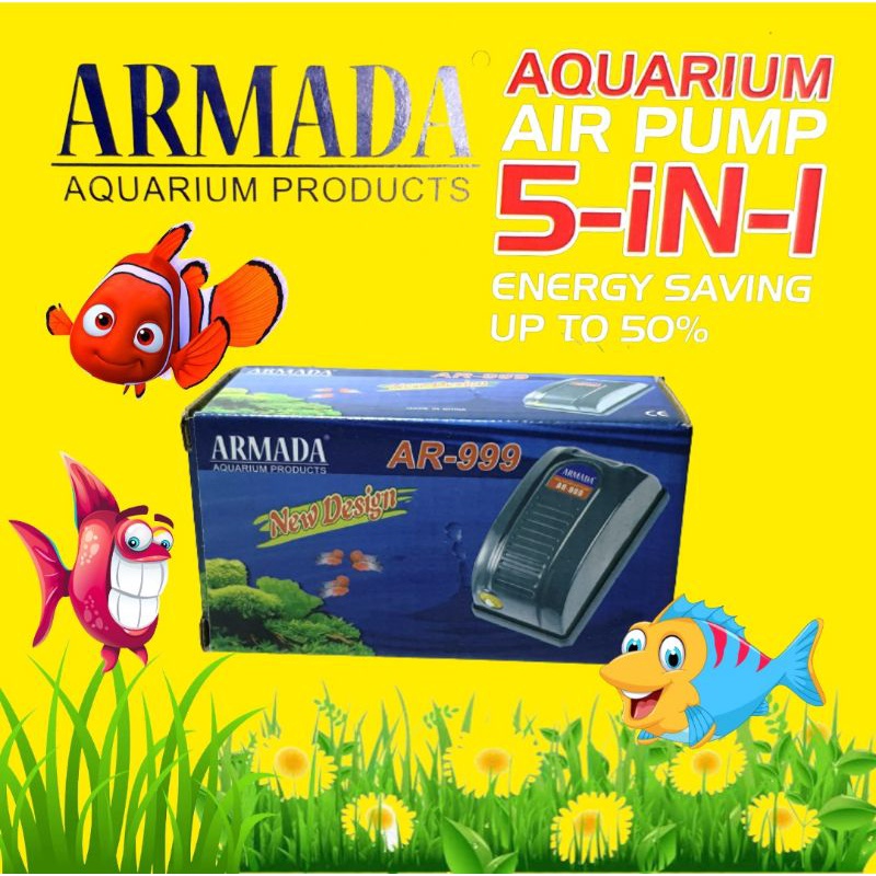 AIR PUMP ARMADA AR 999 AERATOR AQUARIUM 1 OUTPUT