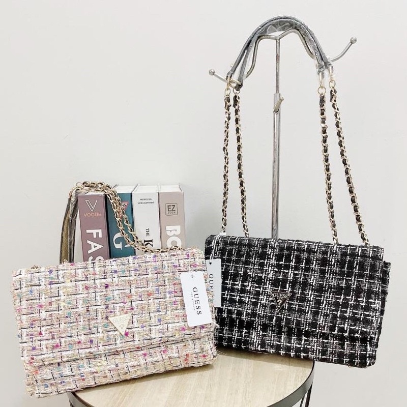 [READY] GUESS TWEED TERBARU 2022 SHOULDER BAG TAS BAHU