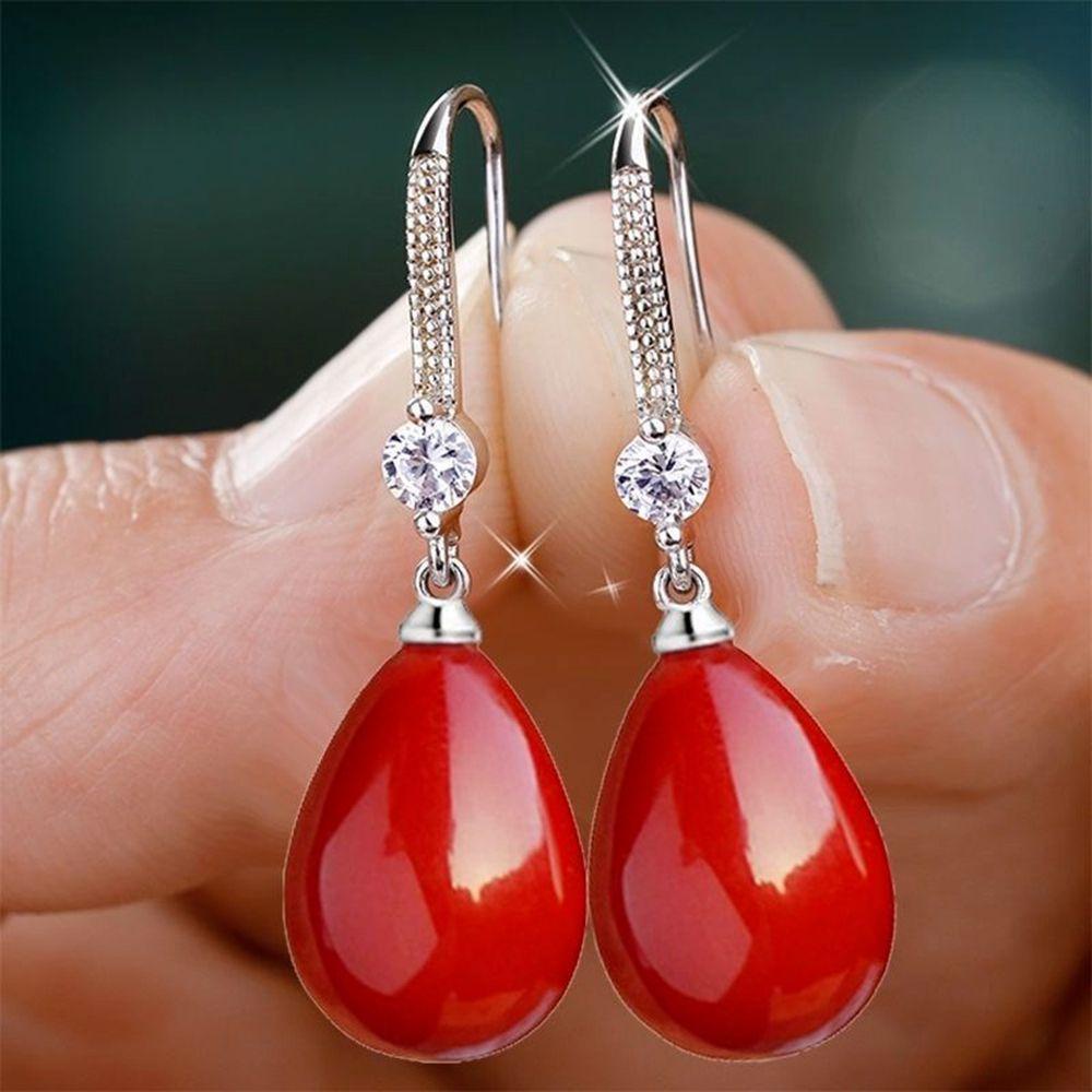 Nanas 1pasang Anting Mutiara Desain Fashion Tahan Lama Bahan Alloy Air Mutiara Imitasi