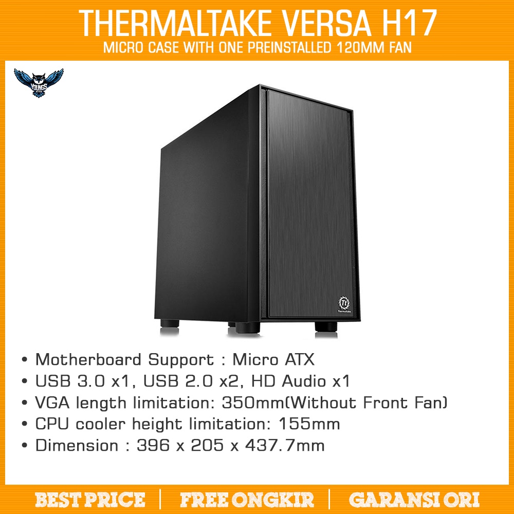 THERMALTAKE VERSA H17 mATX Gaming Case Casing Komputer Thermal Take