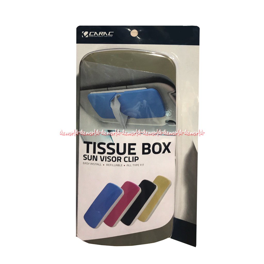 Carac Tissue Box Sun Visor Clip Kotak Tisu Mobil Tempat Tissu Abu Abu