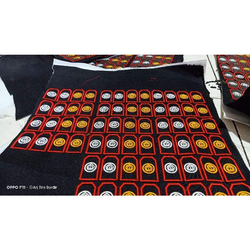 Bordir pangkat Satpma 3D