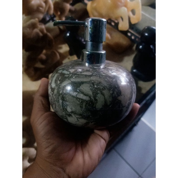 dispenser bulat batu marmer motif