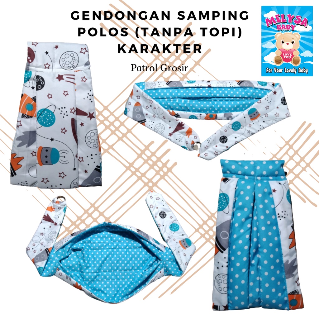 Gendongan Bayi Samping Polos (Tanpa Topi) Melysa Baby