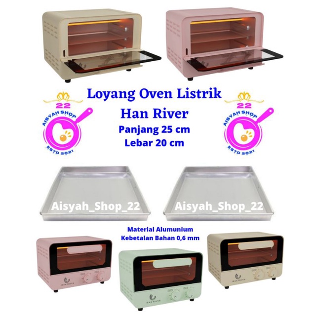 LOYANG OVEN LISTRIK HAN RIVER / HAN RIVER HROV001 Oven Listrik Tombol 12 L / Loyang Oven Listrik / L