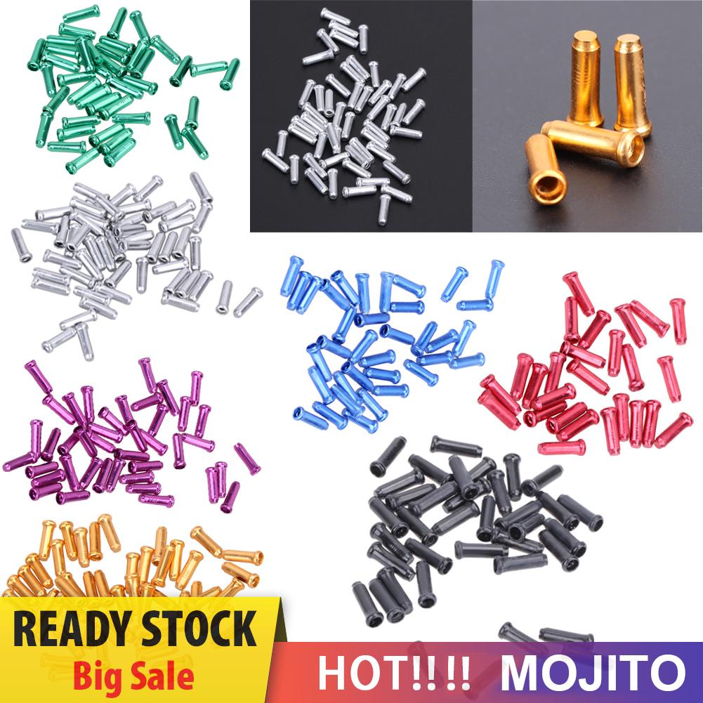 MOJITO 50pcs Aluminum Bike Bicycle Brake Shifter Inner Cable Tips Wire End Cap
