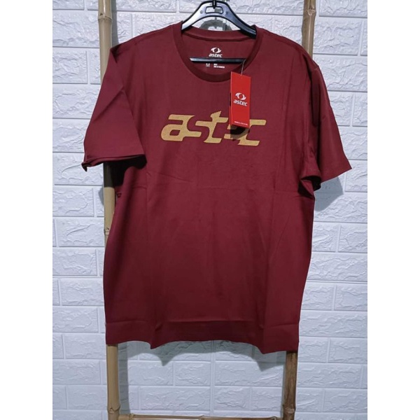 Kaos Tshirt olahraga pria wanita Astec red lengan pendek