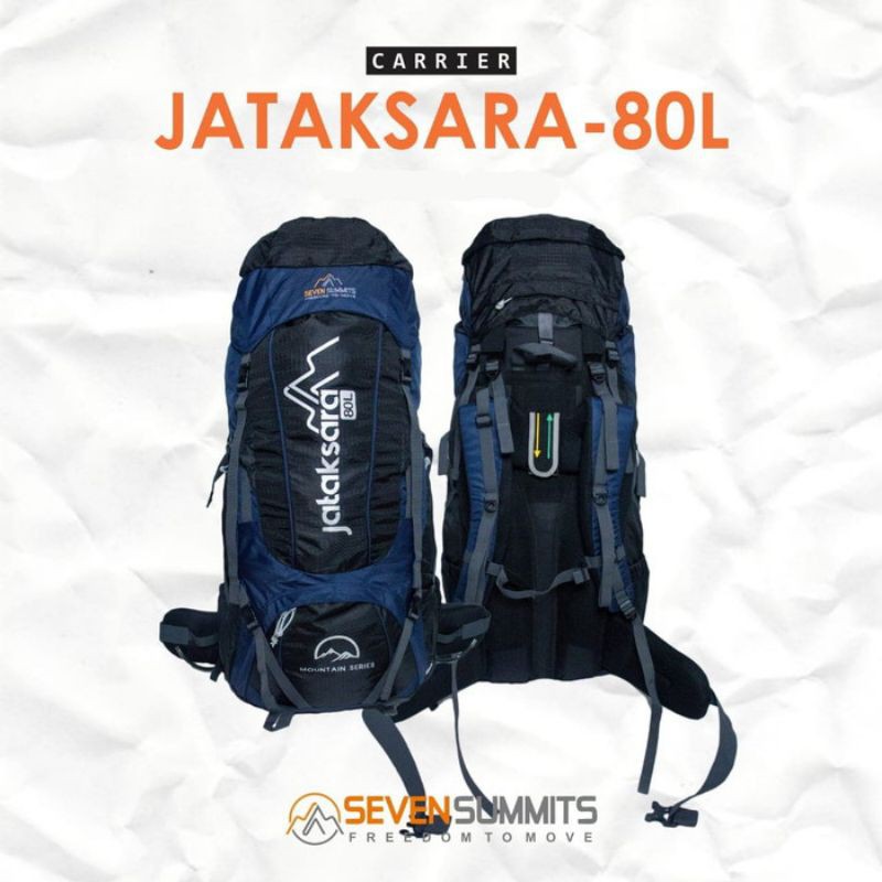 Tas Carrier Seven Summits 80L Jataksara Gunung Camping outdoor Pendaki Consina Cozmeed Tnf