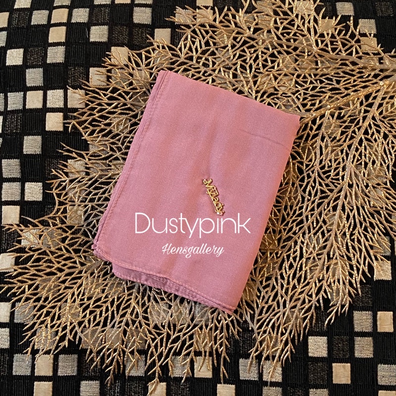 Part 1 Mylady Hijab Plain Voal Ultrafine by Myladyhijab dark mustard silver broken white optic white-DUSTYPINK