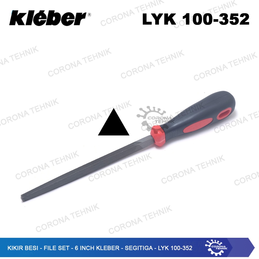 LYK 100-352 - Kikir Besi - File Set - 6 Inch Kleber - Segitiga