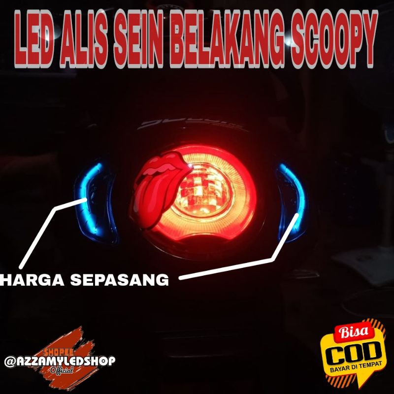 lampu motor DRL alis lampu alis sein sen belakang dan depan Honda Scoopy super terang no bintik