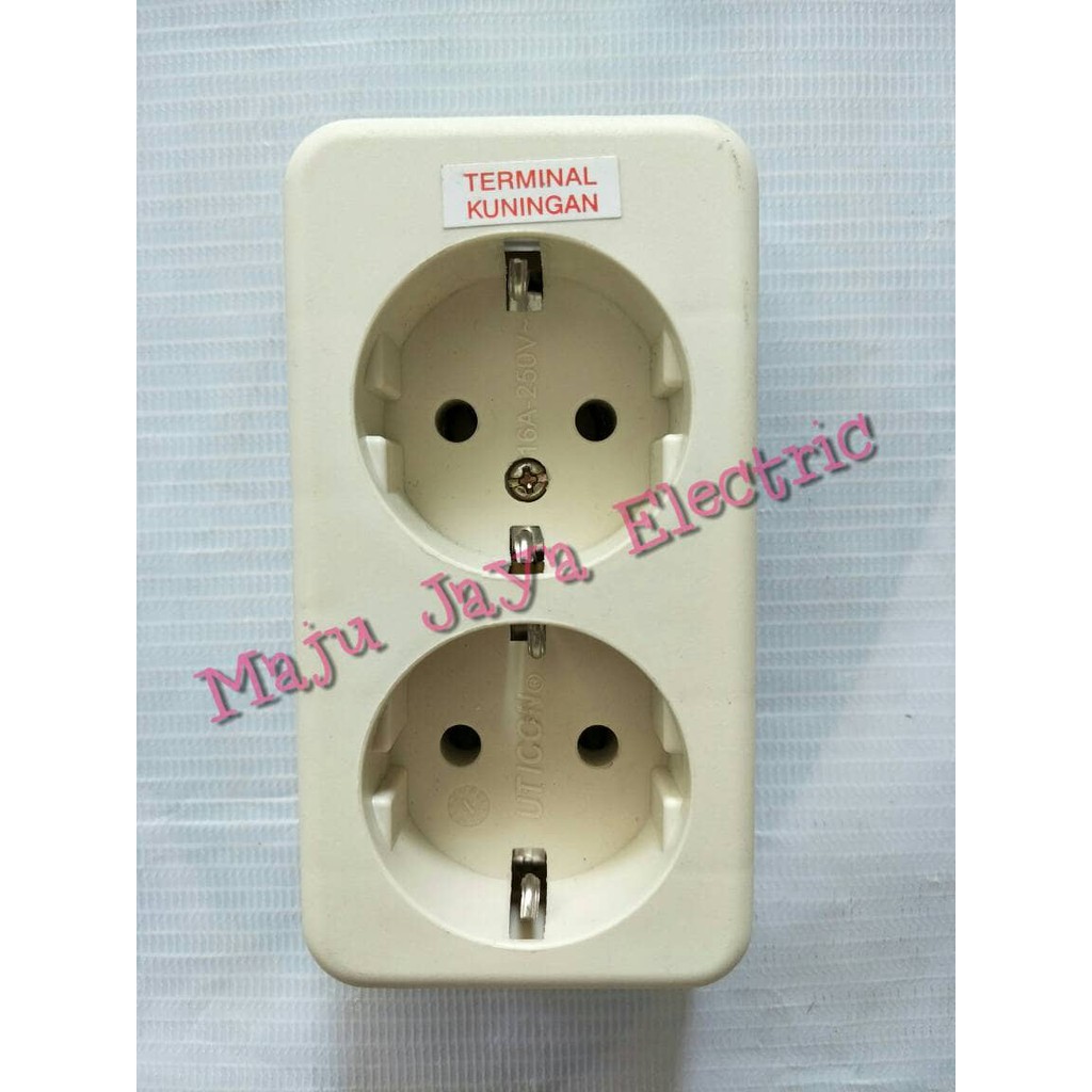 Jual StopKontak Stop Kontak Uticon 2 Dua Lubang Socket OB Outbow Tembok LS1