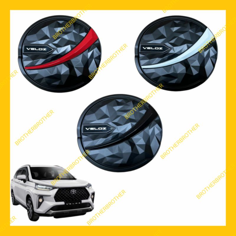 Tank Cover Avanza Xenia Veloz 2022 List Hitam Merah Putih