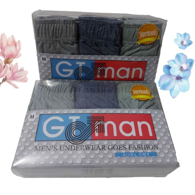 CD Pria Celana Dalam Cowok Isi 3 Gtman Gmx Gmy