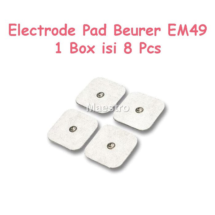Electrode Pad Beurer EM49 Isi 8 Pcs Bantalan TENS EMS Elektroda EM 49 Pads