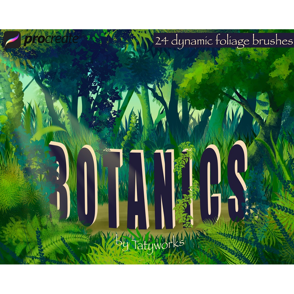 Procreate Brush - Botanics Dynamic Foliage Brushes