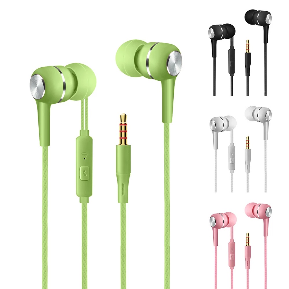 S12 Headset In-Ear Stereo Noise Canceling Kabel 1.2M Dengan Jack 3.5mm Untuk Smartphone / Tablet / Komputer / Laptop