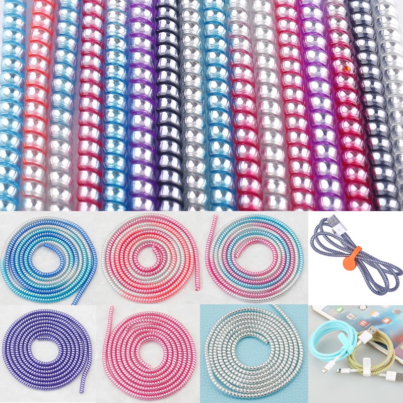 Pelindung Kabel charger / Earphone Bentuk Spiral Panjang 140cm / 55 &quot;