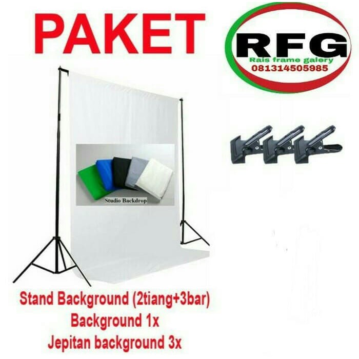 Paket hemat stand Background Foto studio