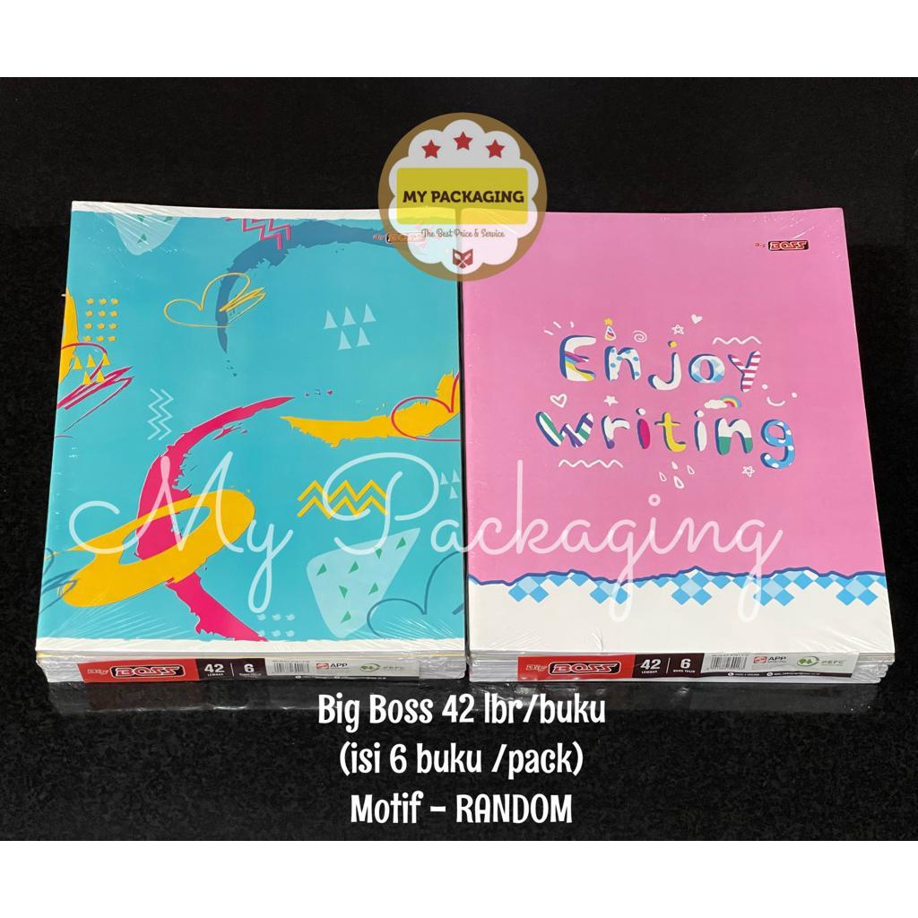 Buku Tulis Big Boss 42 lembar harga per pack isi 6 buku