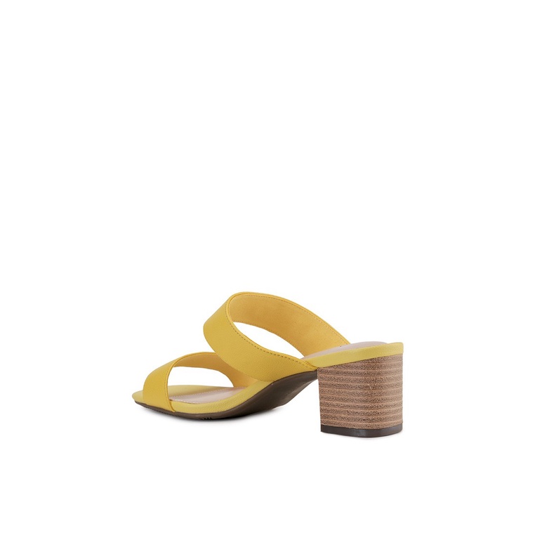 SANDAL HEEL KULIT HUSH PUPPIES HEELS WANITA ORIGINAL ASLI KUNING HW06