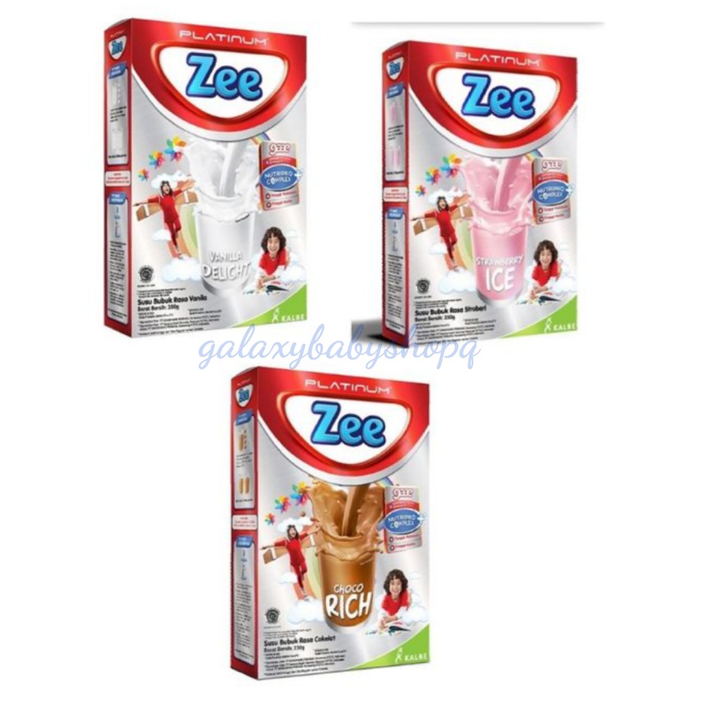Zee platinum Vanilla, Strawberry, Coklat 350gr