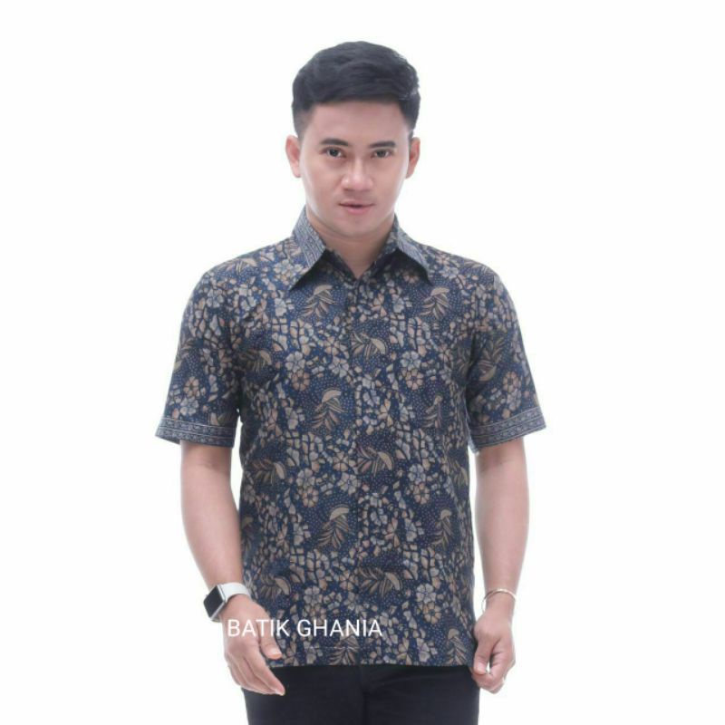 COUPLE BATIK MODERN ATASAN BATIK WANITA TERBARU MOTIF BLUS JAIZ  BY BATIK GHANIA